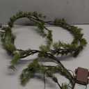 Hairui Lighted Pine Garland Battery Operated with Timer 6FT 48 Lights, Christmas Garland with Lights for Indoor Outdoor Home Holiday Decoration