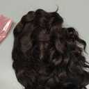 Isaic Ponytail Extension 8 Inch Short Wavy Curly Ponytails Drawstring Ponytail for Black Women Dark Brown Pony Tails Hair Extensions Synthetic Hairpiece for Daily Use