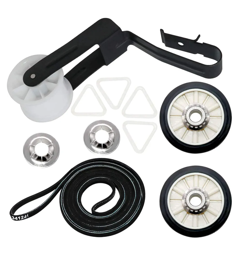Newest】 Upgraded 4392065 Dryer Maintenance Repair Kit by Beaquicy - Fit for Whirlpool Ken-More Crosley Admiral Amana Dryer - Package Includes 349241t Drum Roller 341241 Belt and 691366 Idler Pulley