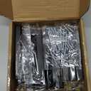 Ravinte 10 Pack Square Bar Kitchen Cabinet Handles Matte Black Cabinet Pulls Drawer Pulls with 3-3/4 Inch Hole Center Kitchen Cabinet Hardware