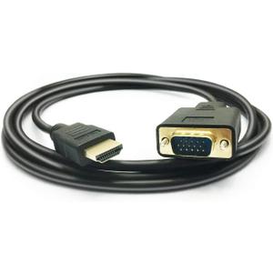 HDMI to VGA Cable, 1080P HDMI Male to VGA Male M/M Video Converter Cord VGA Adapter Compatible w/HDMI Desktop, Laptop, DVD to 15 Pin D-SUB VGA HDTV Monitor Projector - 6Feet