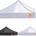 EVNE Pop Up Canopy Replacement Canopy Tent Top Cover, Tent Top Cover for Most of The Standard,PU-Coated 500D Polyester,Waterproof & 99% UV Resistant (Top Only) (White, 10x10)