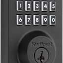 Kwikset 914 Contemporary Keypad SmartCode Electronic Deadbolt Smart Lock featuring SmartKey Security and ZigBee 3.0 Technology in Matte Black