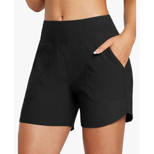 baleaf Women's  High Waisted Swim Board Shorts Quick Dry Swimsuits Bottoms Trunks with Pockets M