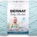 Bernat BABY BLANKET BB Seafoam Yarn - 1 Pack of 10.5oz/300g - Polyester - #6 Super Bulky - 220 Yards - Knitting/Crochet