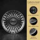 Hiceeden Set of 12 Crystal Glass Salad Plate, 8 Inch Round Clear Dessert Plates Restaurant Serving Party Plates for Fruits, Snacks