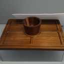 Cake Stand with Lid-Acacia Wood Cake Stand,2-in-1 Shatterproof Serving Platter & Charcuterie Board with Lid, Dessert Table Display for Party,Fruit Tray,Cheese,Veggie,Large Rectangular Cake Dome Cover (Rectangular 17x13x9)