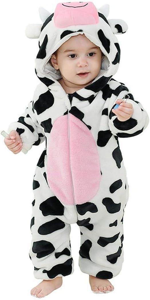 CuteOn Toddler Halloween Costume Onesie Cosplay Romper Christmas Infants Baby Costume Cow 3-4 Years