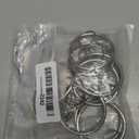 Ivilon Drapery Eyelet Curtain Rings - 2" Ring Loop for Hook Pins, Set of 14 - Brushed Nickel