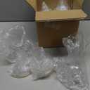 24 Pcs Champagne Tower Glasses Set, 5 oz Plastic Champagne Coupe Glasses With Gold Rim, Stackable & Shatterproof Disposable Stem Margarita for Wedding Birthday Party Bar (Clear, Gold Rim)