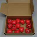 12  Pieces Heart Stress Relief Balls, Smile Funny Face Mini Foam Balls for School Carnival Reward, Valentine Party Gift Bag Fillers(Red)