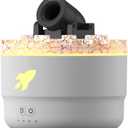 DONGKER Cannon Aroma Humidifier,280ml Turret Aromatherapy Humidifier 2 Mist Mode with Colorful LED Lights Waterless Auto Shut Off Diffuser for Indoor (white)