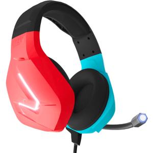Orzly Gaming Headset with Mic for Nintendo Switch OLED and Lite Joycon Color Match with Led Light Microphone & Remote - Hornet RXH-20 Tanami Edition