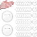 50 Pcs 3 Inch Clear Acrylic Button Pins for DIY Crafts, Badge Maker Kit with Blank Paper Easy Assembly Reusable Design Pins Buttons Badges Kit DIY Craft Activities