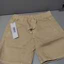 WAYRUNZ Chino Shorts Mens Shorts with Elastic Waistband, Size 34