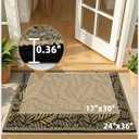 Color&Geometry Door Mat Outside Entrance 17"x30", Garage, Khaki
