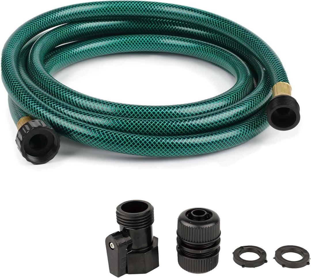 Garden Hose Leakproof for Gardener: 1/2 PVC Water Hoses with GHT Fittings - 10 FT No Kink and Flexible for Outdoor Watering (Green)