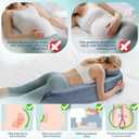 SAHEYER Pregnancy Massage Cushion and Headrest, Full Body Prenatal Bolster Release Lower Back Pain, Maternity Pillow After Breast Surgery, Pregnancy Stomach, Gray