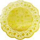 Juvale Gold Placemats - 12-Inch, 100 Count, Round Paper Doilies - Disposable Placemats for Party & Charger Plates Bulk Wedding 100 - Doilies for Dessert Trays