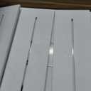 JINMURY White Wedding Table Numbers 1-15 with Stands, 5"x7" White Acrylic Table Numbers, Perfect for Wedding Reception, Party, Anniversary, Event (White Sign Black Font)