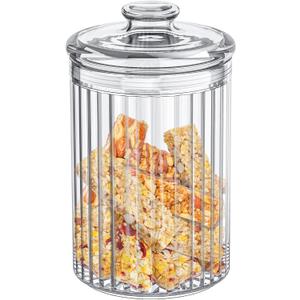Cookie Jar, 51oz Acrylic Candy Jars with Lids, Apothecary Jars, Clear Cookie Jars for Easter, Christmas, Candy Buffet, Office Desk, Party Table, Nuts, Cookies, Chocolate, Coffee Pod, Tea