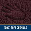 OLANLY Bathroom Rugs 30x20, Extra Soft Absorbent Chenille Bath Rugs, Rubber Backing Quick Dry, Machine Washable Bath Mats for Bathroom Floor, Tub and Shower, Home Decor Accessories, Black Cherry