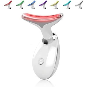 FancyMouse Red-Light-Therapy-for-Face and Neck, Facial Massager for Face and Neck, 7 Color Face Neck Massager for Skin Care, at-Home Face Tool for Skin Care