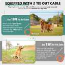 Professional Dog Runner Trolley SystemHeavy Duty & Adjustable 100ft Dog Zip Line with 10ft & 15ft Tie Out for Large Dogs Up to 250lbs, Chew Proof Dog Run Cable for Yard, Camping & Outdoor Adventure
