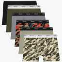 Hanes boys Originals Boxer Briefs, Stretch Cotton Underwear, Assorted, 6-Pack, Medium 