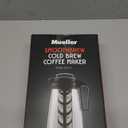 Cold Brew Coffee Maker, 64 oz Tritan Fortified Pitcher, Pour Spout Handle Lid, Resilient & Leak-Proof for Iced Coffee Tea (Clear White)