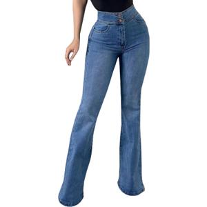 YouSexy Women's Flare Bell Bottom Jeans Destroyed Flare Denim Pants 70s Outfits for Women (Medium)