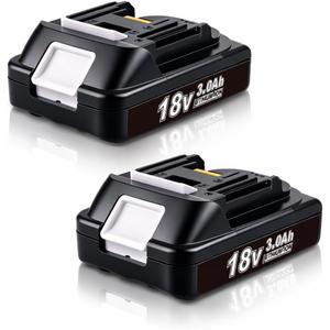 VANTTECH 2Packs 3.0Ah 18V BL1830B Replacement for Makita 18 Volt Battery BL1820B-2 BL1830B-2, Compatible with Makita BL1815 BL1820 BL1830 BL1830B 1840B 1850B BL1860B