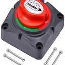 Kohree Battery Disconnect Switch 12V, 12V-48V Battery Shut Off Kill Isolator- Waterproof Marine Cut Off Switch for RV, ATV, Car, Marine, Boat, with 4 Mounting Bolts, 275 Amps, (On/Off)