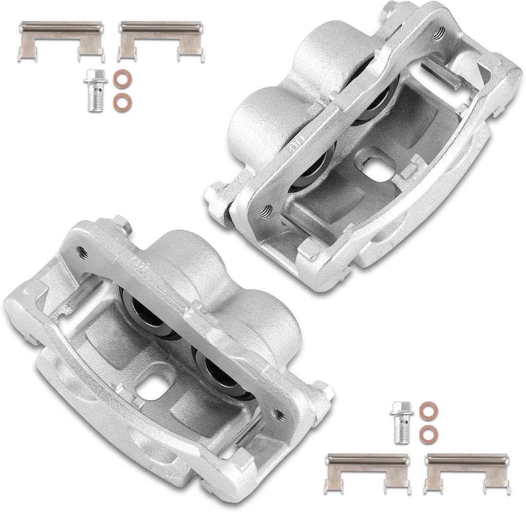 Front or Rear Brake Caliper Kit Right + Left Assembly w/Bracket 18-B4728 18-B4729 Compatible for Chevy Avalanche Silverado Suburban Escalade 1999-2013 (Set of 2)