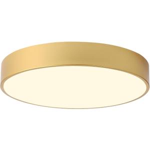 4-Light Close to Ceiling Light Fixture, 18 inch Large Size Gold Metal Shade Flush Mount Ceiling Light Fixtures, E12 Socket Lamp for Living Room Bedroom Kitchen Island, Gold, 18"