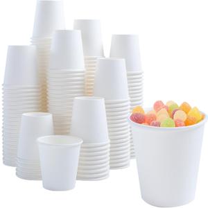 Lamosi 100 Pack 5 oz Paper Cups, Disposable Small Bathroom Cups 5oz, Mini Espresso Cups for Mouthwash, Travel, Party, Picnics, Home