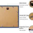 12x12 Picture Frame Set of 9, Photo Gallery Wall Frame Set, Display Pictures 8x8 with Mat or 12 x 12 Without Mat, Square Frame Picture Frames Collage Wall Decor, Blue