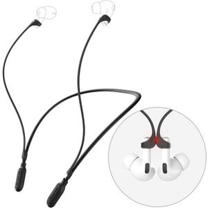 Ultra Strong Magnetic Compatible Airpod Pro Strap Anti-Lost Cord Sports Lanyard Compatible with Airpods 4 3 2 1 Pro 3 2 1, Black