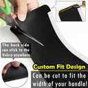 Royleath Refrigerator Door Handle Covers, 6PCS, Leather Kitchen Appliance Handle Covers, Keep Your Fridge Microwave Oven Stove or Dishwasher Clean, Stains Dirty Oils, Timesaver, Kitchen Decor (Black)