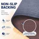 Runner Rugs 3x10 ft Indoor Outdoor Carpet RunnerNon Slip Stripe Runner Rug with Anti-Slip Rubber Backing Waterproof Low Profile Area Runner for Hallway, Entryway, Kitchen, Patio, Garage, Laundry