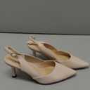 Rilista Women's Slingback Kitten Heels Closed Pointed Toe Wedding Party Dress Pumps Shoes, Size -6,5