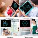 FLUESTON LCD Writing Tablet, Doodle Board Toys Gifts for 3-8 Year Old Girls Boys, 15 Inch Colorful Electronic Board Drawing Pad for Kids, Christmas Gifts for Toddler Educational Learning Travel, Pink