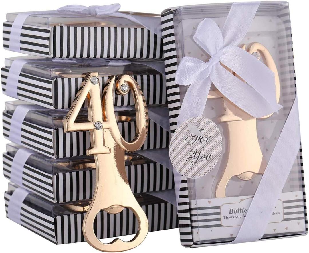 18 Packs Creative Bottle Openers for 40th Birthday Party Favors or Wedding Anniversary Party Gifts - Souvenirs & Decorations 18 Packs Creative Bottle Openers for 40th Birthday Party Favors or Wedding Anniversary Party Gifts - Souvenirs & Decorations