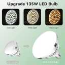 Skytex 2Pack 135W Photography Light Bulb Dimmable Tricolor LED Bulbs 2700-6400K Colour Temperatures Softbox Bulb in E27 Socket for Photography Photo Video Studio Lighting