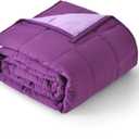 Topblan Weighted Blanket for Adults 20lbs, Breathable Cooling Weighted Blanket, High Breathability Heavy Blanket, Soft Material with Glass Beads for All Season, Sofa Bed, 60"x80" Queen Size, Purple