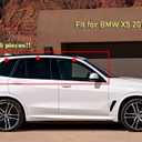 Side Window Visors Wind Deflectors Sun Rain Guards Compatible with 2019-2025 BMW X5 40i/50i/M50i/M60i/45e/X5 M, Tape-On Black 6Pcs