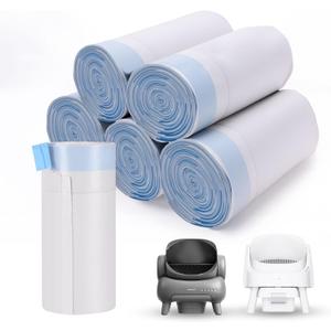 120 Count Cat Litter Box Bags for Neakasa and PetPivot Open Self-Cleaning Cat Litter Boxes, Extra Thick Heavy Duty Liners Replacement, Unscented, 27" x 13", Holds 22 lbs