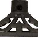 Cast Iron Torch Stand  Heavy-Duty, Freestanding & Weather-Resistant Torch Base for Patio, Garden, Deck & Backyard  Fits Torch Poles 0.75" to 1.25"  9" x 9", Black (1 Count (Pack of 1))