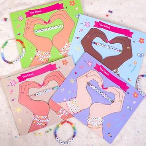 Thigreact Valentines Day Gifts for Kids - Personalized Name Bracelet Making Kit - Valentine Gift Exchange for Boys Girls Toddlers Class Classroom School Party Favors