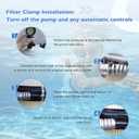 New Upgrade 190003 Tension Control Clamp Kit for Pentair Filter Band Clamp, Compatible with Pentair FNS Plus, Clean & Clear Plus, and Quad DE Series Ideal for Swimming Pool and Spa Cartridge Filters
